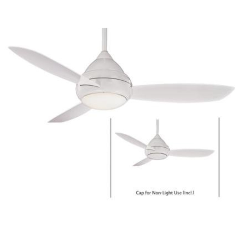 MINKA AIRE F476-WH Minka-Aire Concept 52 inch White Outdoor Ceiling Fan in Opal