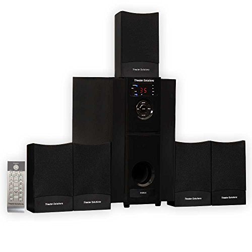 Theater Solutions TS511   5.1 Multimedia Powered Home Theater Surround Sound Speaker System
