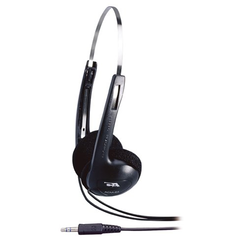 Cyber Acoustics, LLC ACM-62 Cyber Acoustics B Over-Ear Stereo Headphone, Black