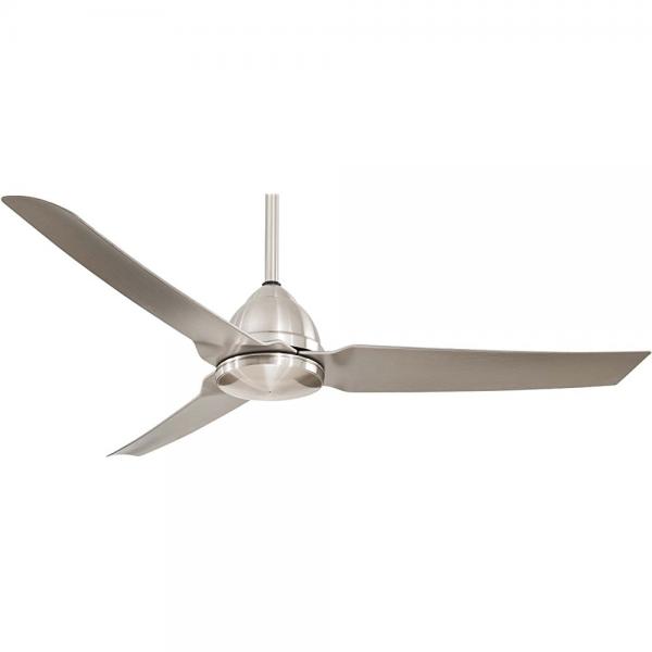 MINKA AIRE 1428477G MinkaAire F753-BNW Brushed Nickel Wet 3 Blade 54" Indoor / Outdoor Ceiling Fan - Remote and Blades Included