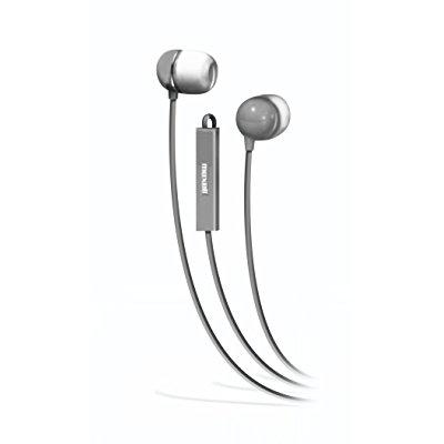 Maxell 190302   - IEMICSLV Stereo In-Ear Earbuds with Microphone Silver