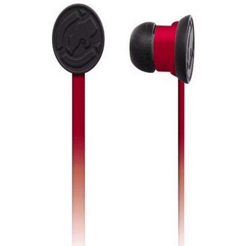 Mizco EKU-STP-RD Ecko - Stomp Earbud Headphones - Red