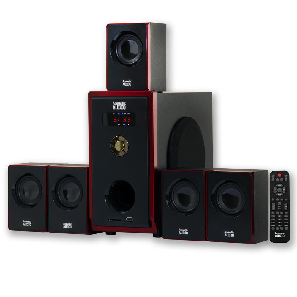 Acoustic Audio AA5103   Home Theater 5.1 Speaker System Surround Sound for Multimedia or Computer