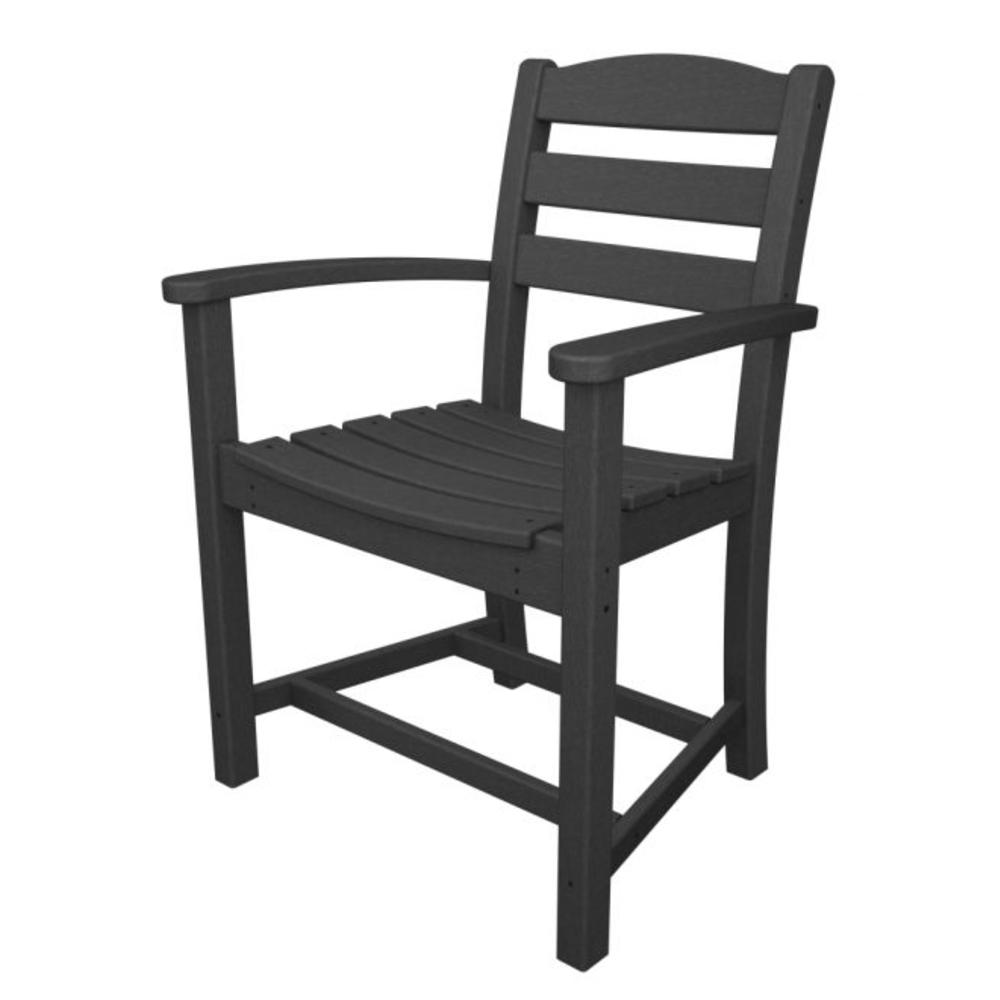 Eco-Friendly Furnishings Recycled Earth-Friendly Cafe Outdoor Patio Dining Arm Chair - Slate Grey