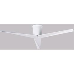 Matthews Fan Company Atlas EKH-WH-WH Eliza-H Three Bladed Rodless- Flush Mount Paddle Fan in Gloss White With Gloss White Blades