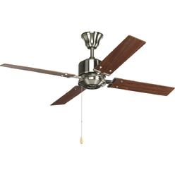 Progress Lighting P2531-09 North Park 52-Inch Ceiling Fan, Brushed Nickel Finish with Natural Cherry/Cherry Blade Finish