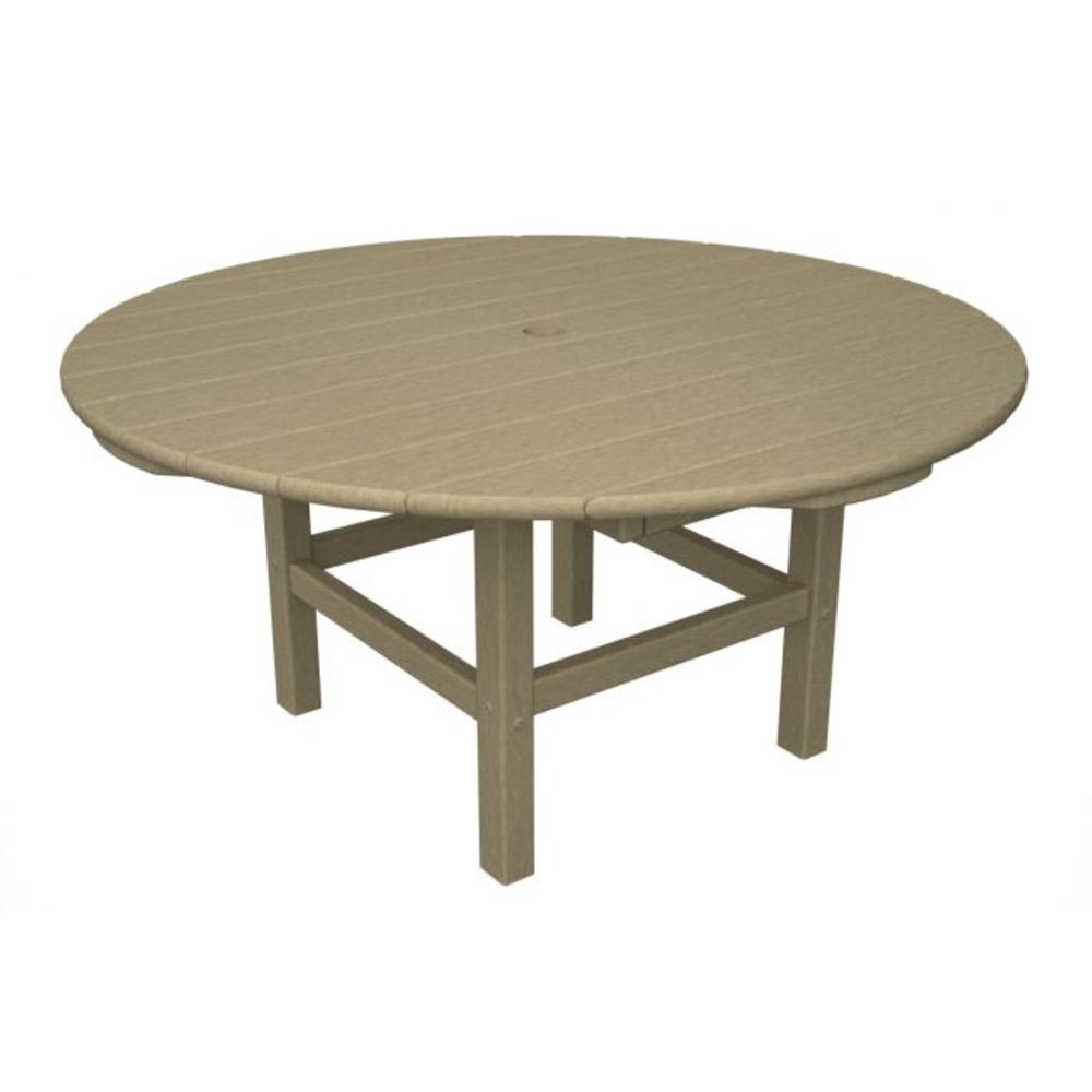 Eco-Friendly Furnishings 38&#34; Recycled Earth-Friendly Outdoor Patio Coffee Table - Sand Brown