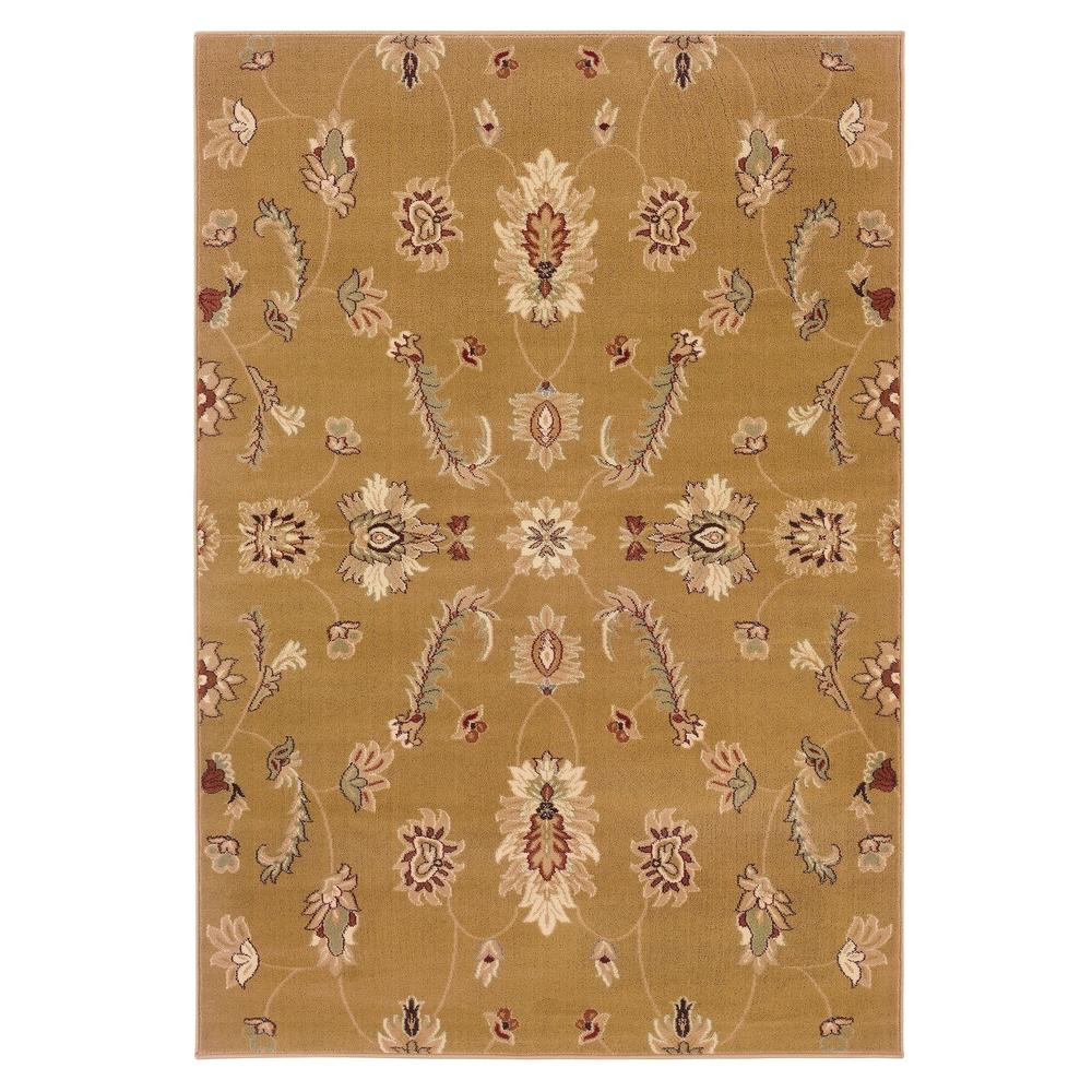 LR Resources, Inc. LR Resources Timeless Traditional Design in Gold 5 ft. 3 in. x 7 ft. 9 in. Indoor Area Rug