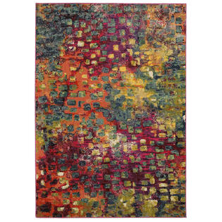 L R RESOURCES INC Jubilee Multi 5 ft. 2 in. x 7 ft. 5 in. Artistic Plush Indoor Area Rug