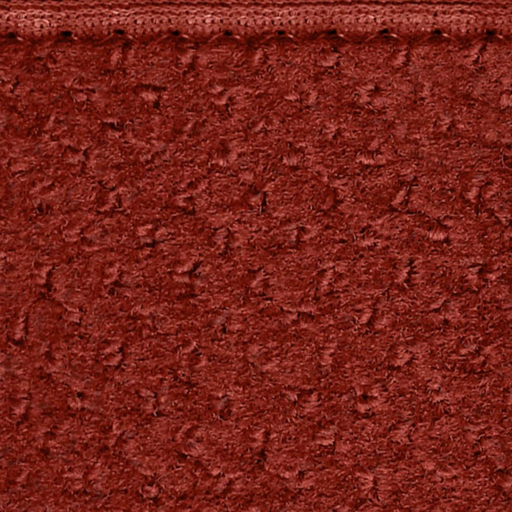 House, Home and More Skid-resistant Carpet Area Rug Floor Mat - Brick Red - 3' X 3'