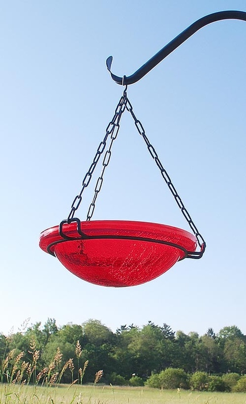 Minuteman International Achla Designs Red Crackle Hanging Birdbath