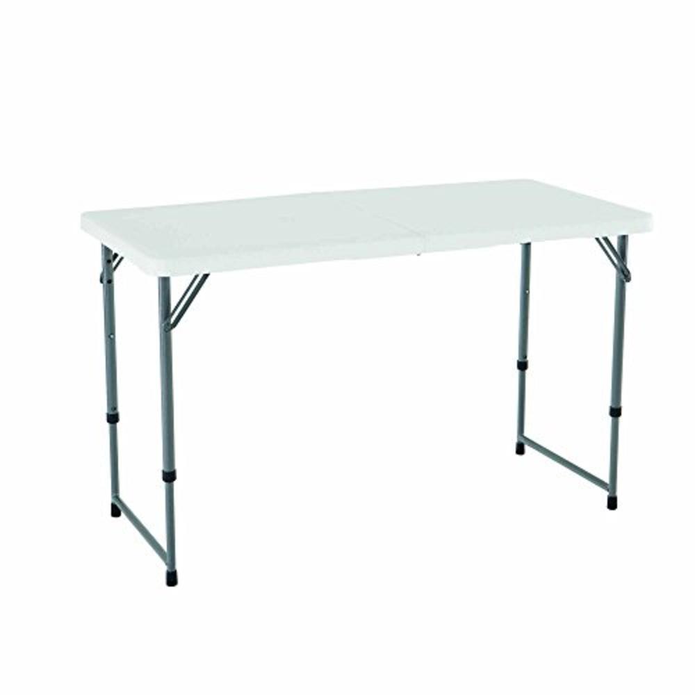 Lifetime Products Inc. Lifetime 4428 Height Adjustable Folding Utility Table 48 by 24 Inches White