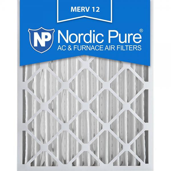 Nordic Pure 20x25x4 Merv 12  20x25x4 AC Furnace Air Filter MERV 12 Box of 1
