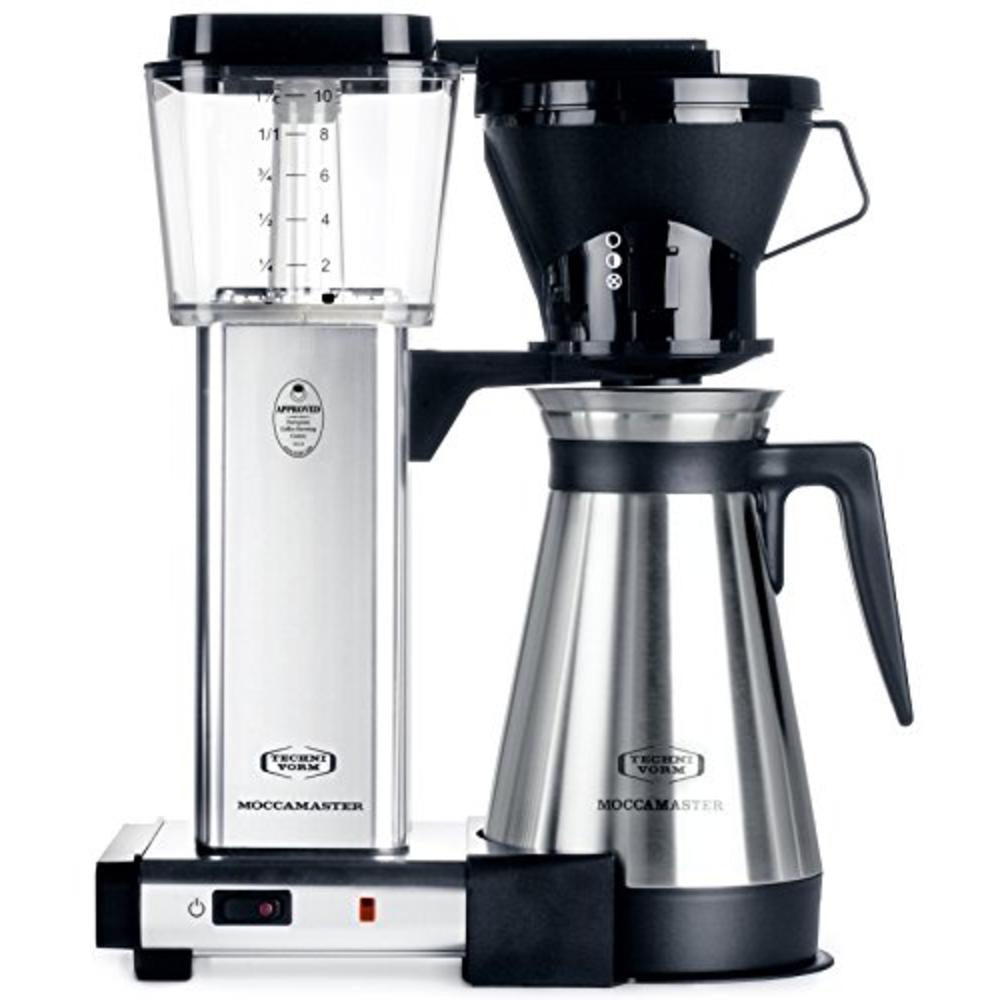 Technivorm Moccamaster KBT-741 Moccamaster KBT 10-Cup Coffee Brewer with Thermal Carafe, Polished Silver