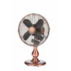 Deco Breeze DecoBREEZE Oscillating Table Fan 3 Speed Air Circulator Fan, 10 In, Brushed Copper