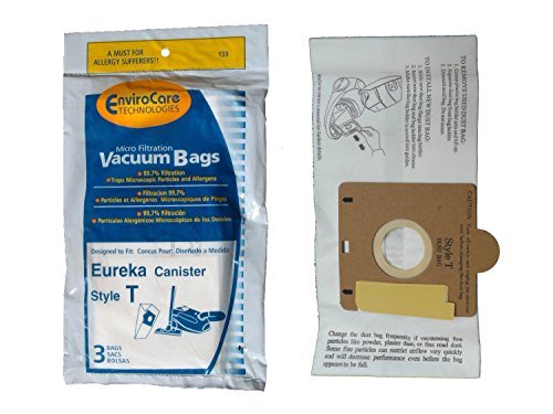 Eureka Style T  Vacuum Bags (3 Pack) By Envirocairee -  EnviroCarE -