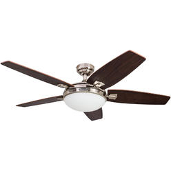 Honeywell Ceiling Fa Honeywell Carmel 48-Inch Ceiling Fan with Integrated Light Kit and Remote Control, Five Reversible California Redwood/Mendoza Ro