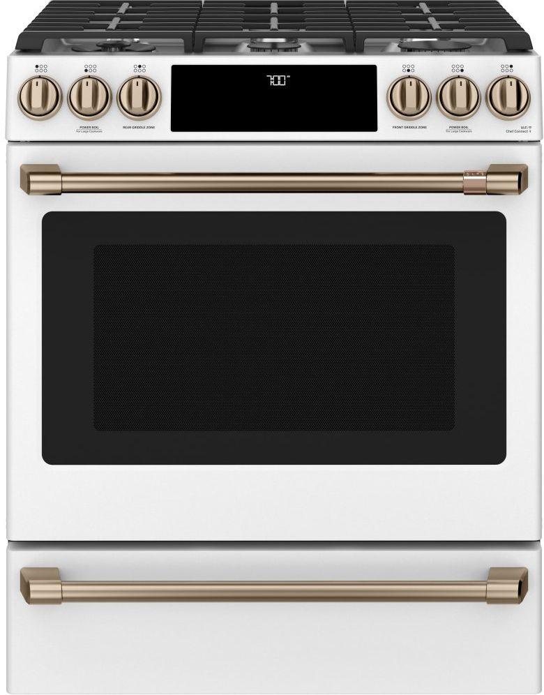 CAFE CGS700P4MW2 30" Smart Slide-In Gas Range with Convection Oven