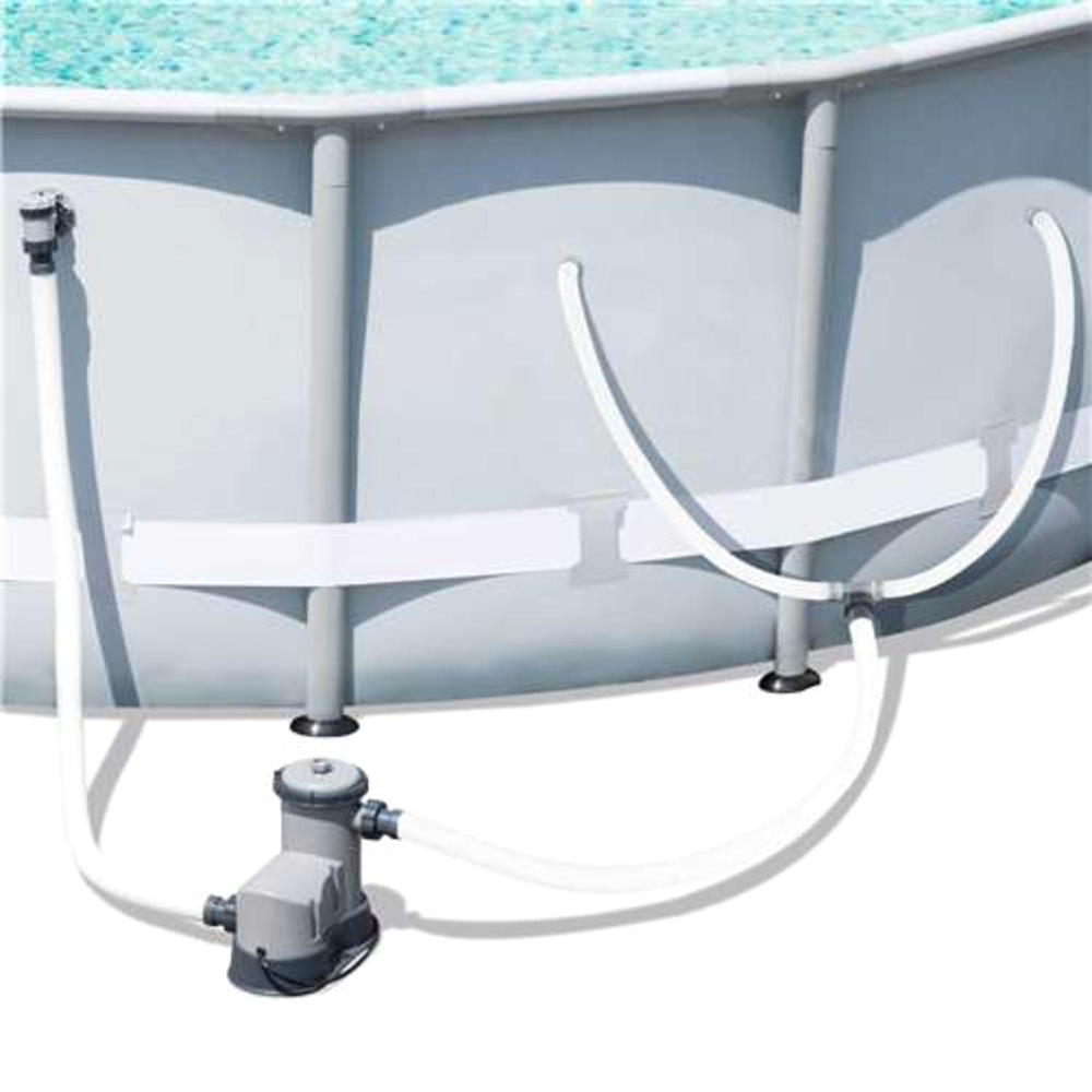 Bestway 16' x 48" Power Steel Frame Above-Ground Pool Set with 6 Coleman Cartridges