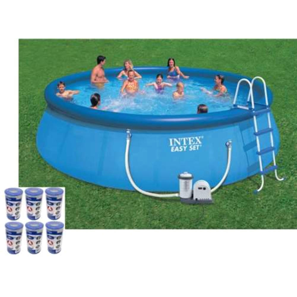 Intex 18' x 48" Easy Set Swimming Pool Kit with GFCI Filter Pump