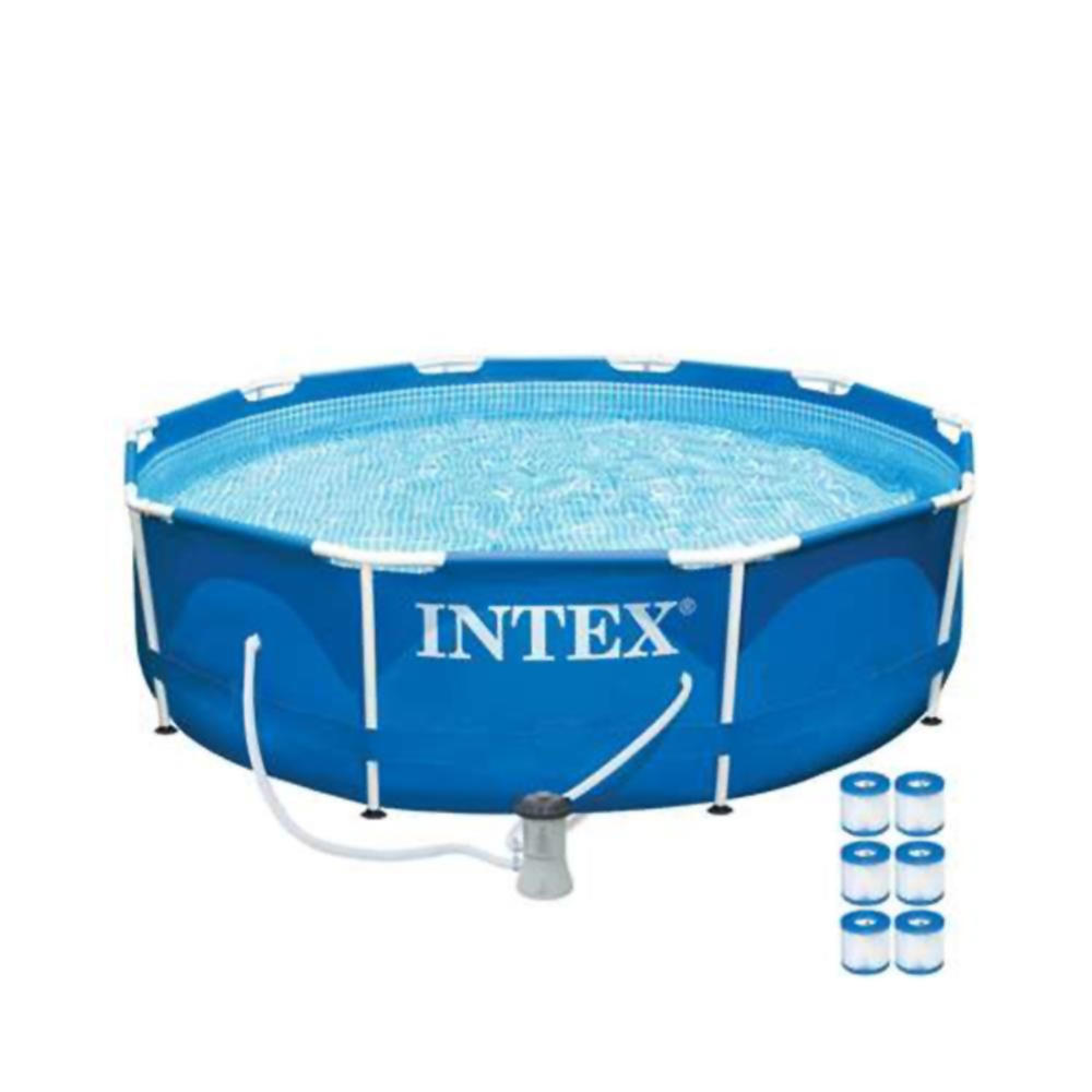 Intex 10' x 30" Metal Frame Above-Ground Pool Set with Filter Pump