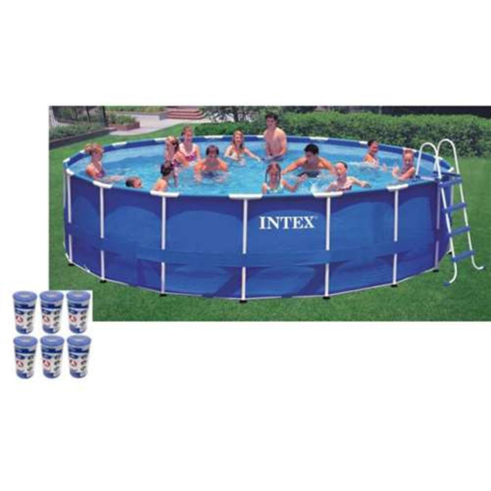 Intex 18' x 48" Metal Frame Above-Ground Swimming Pool Set with Filtration Pump