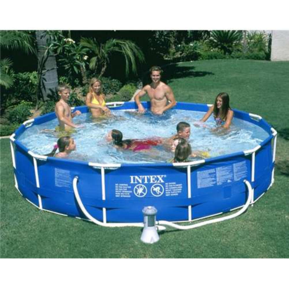 Intex 12' x 30" Metal Frame Above-Ground Swimming Pool Set with Filter Pump