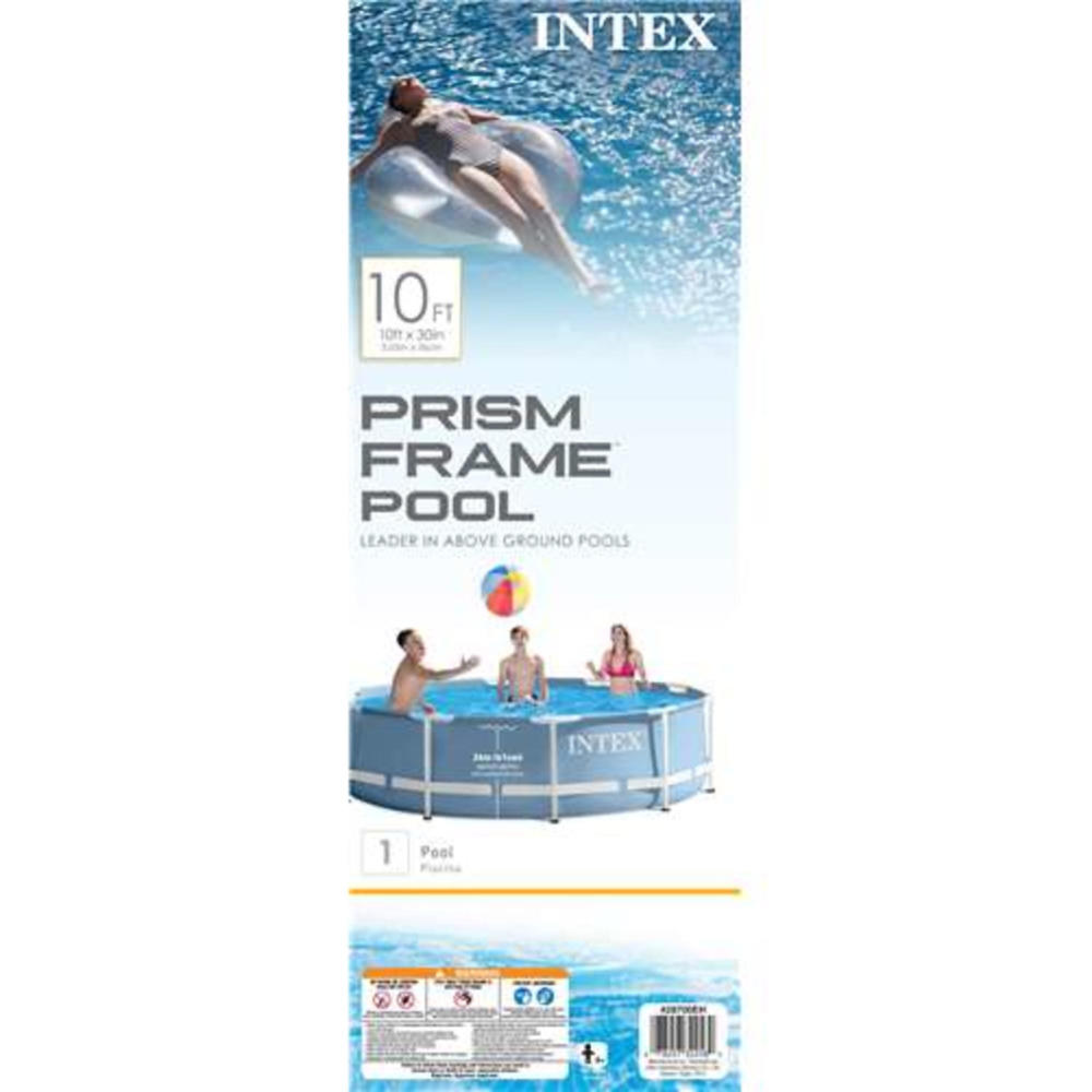 Intex 10' x 30" Prism Frame Above-Ground Family Swimming Pool