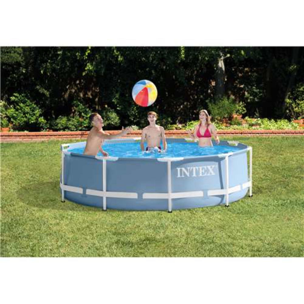 Intex 10' x 30" Prism Frame Above-Ground Family Swimming Pool