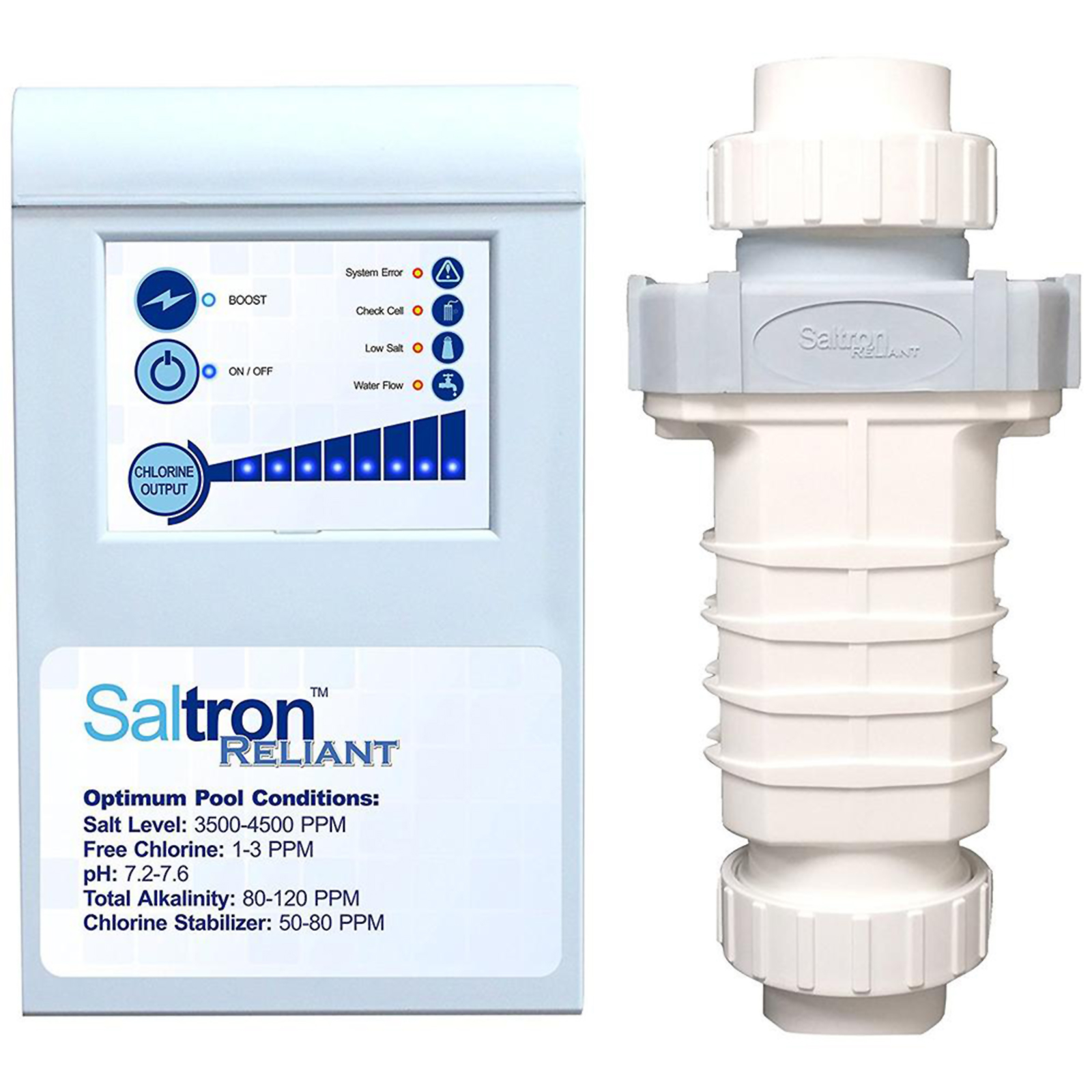 Solaxx Saltron Reliant Salt Chlorine Generator for Up To 25,000gal Pools