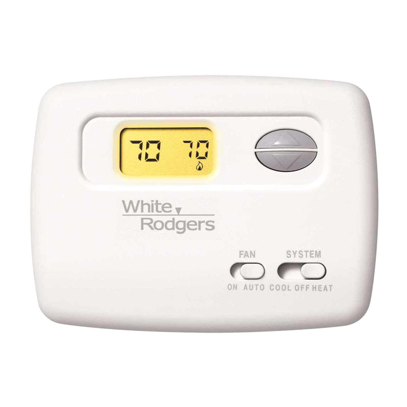 White Rodgers 1F78-144 70 Series Single Stage Non-Programmable Digital Thermostat - White