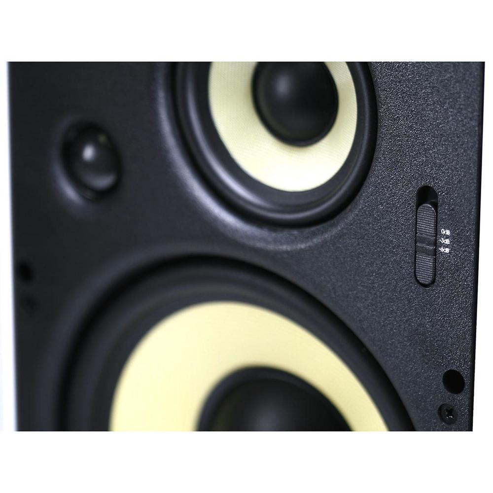 Monoprice 106816 200W Max 8" Kevlar 3-Way In-Wall Speaker Pair