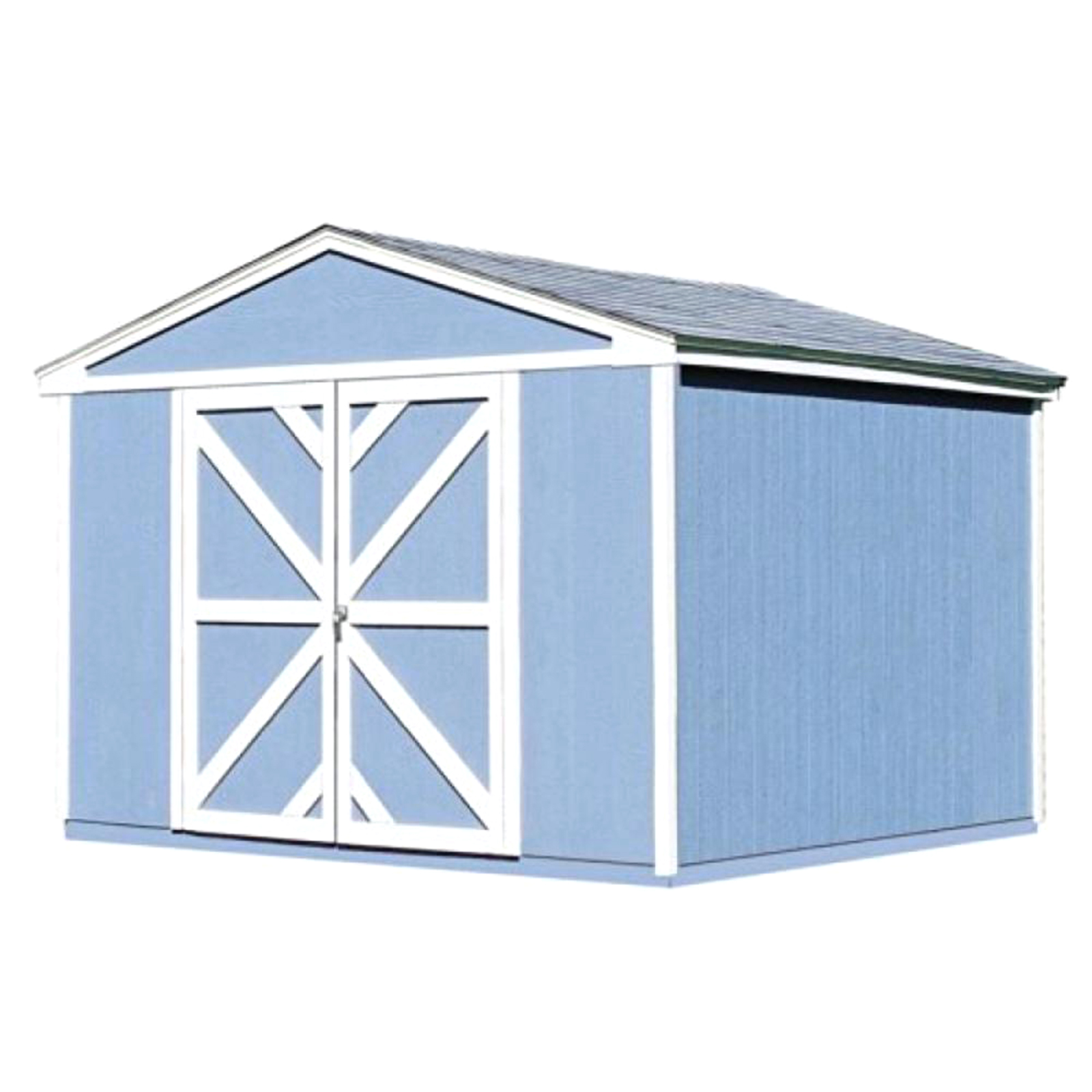 Handy Home Products 18413-0 Somerset 10' x 10' Wooden Storage Shed with Floor