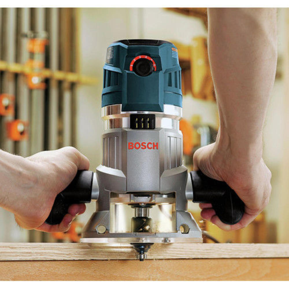 Bosch 2.3HP Electronic Fixed-Base Router with Self-Releasing Collet Chucks