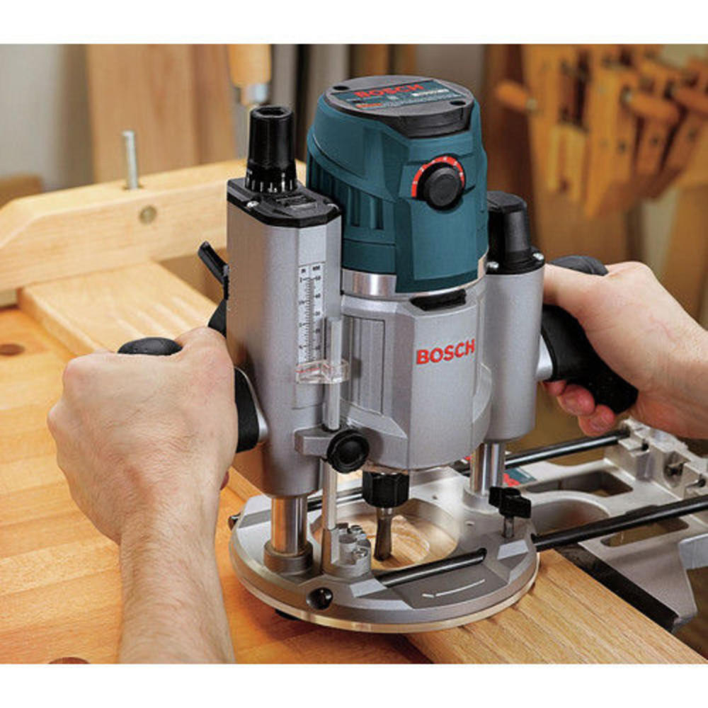 Bosch 2.3HP Electronic Fixed-Base Router with Self-Releasing Collet Chucks