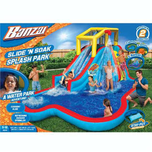 Banzai Slide N Soak Inflatable Water Park Pool Sears Marketplace