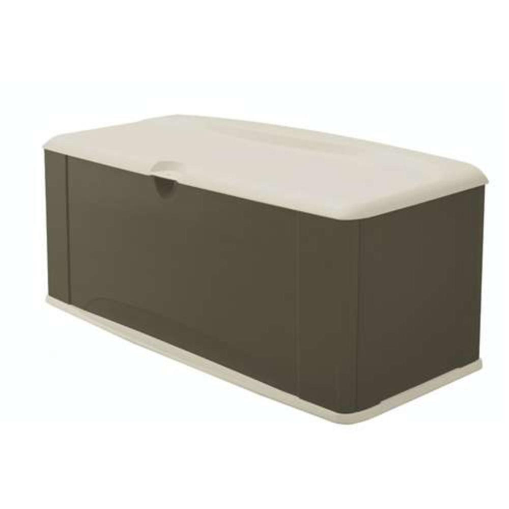 Rubbermaid 120gal Extra Large Deck Box with Seat Olive Steel