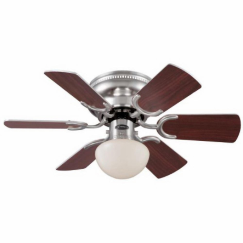 Westinghouse 7213300 Petite 72133 30" Ceiling Fan with Light Fixture - Brushed Nickel
