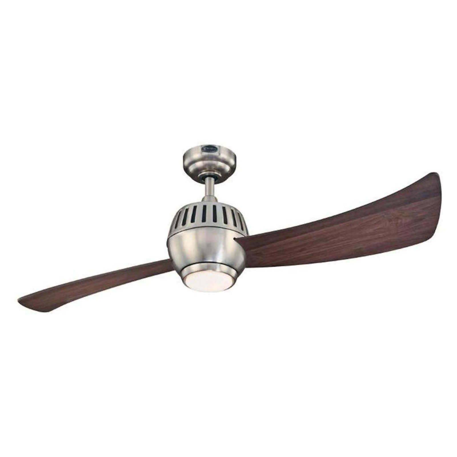 Westinghouse 7852400 Sparta 52" 2-Blade Indoor Ceiling Fan w/Light & Remote Control - Brushed Nickel