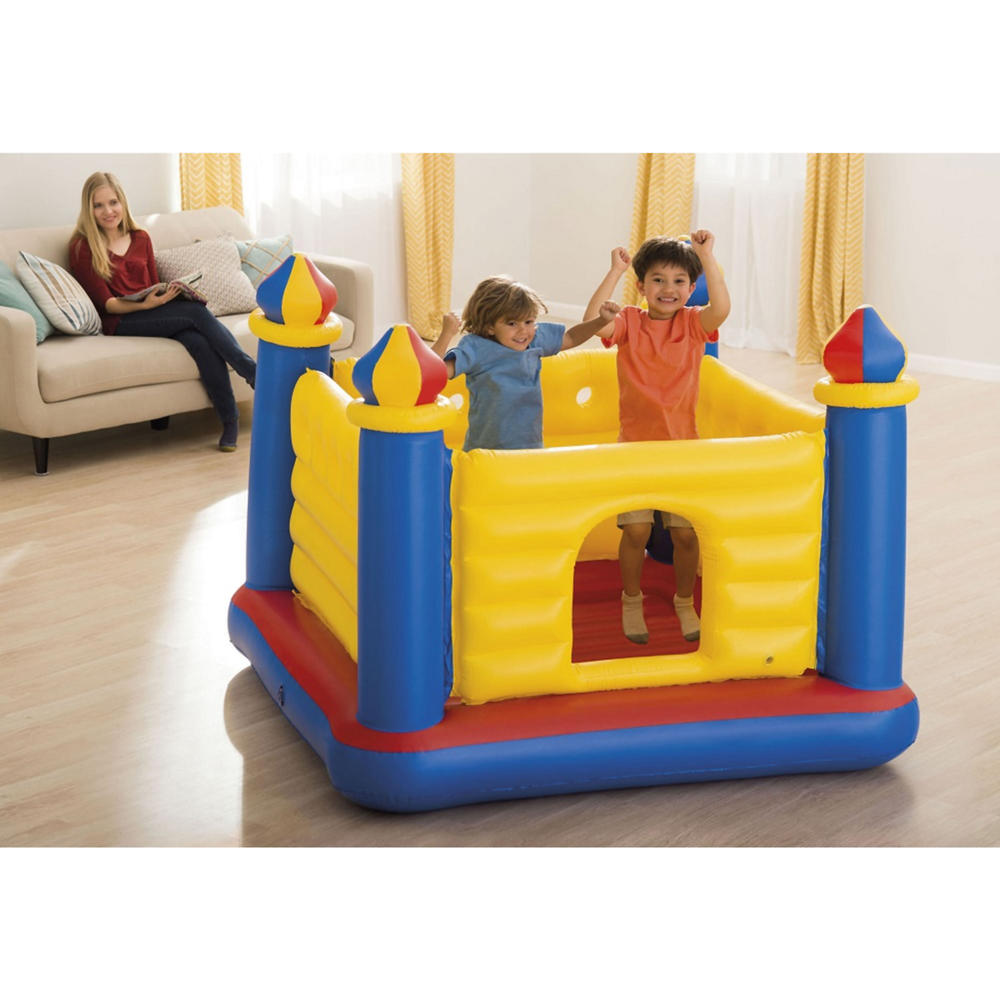 Intex Inflatable Jump-O-Lene Ball Pit Castle Bouncer with High Walls