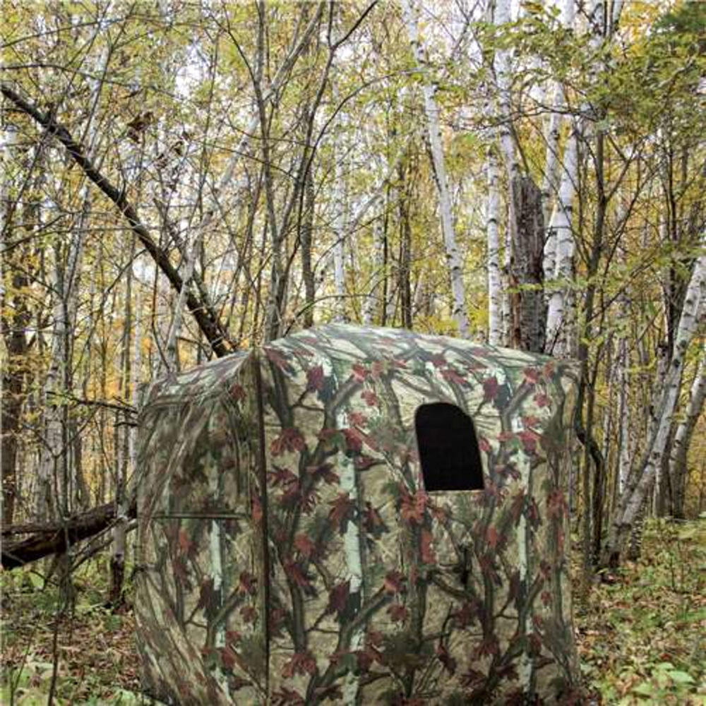 Barronett Blinds Grounder 250 2-Person Blind with Zippered Door - Bloodtrail Woodland Camo