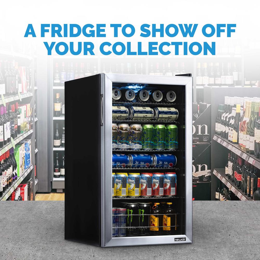NewAir AB1200 126 Can Freestanding Beverage Fridge with Adjustable