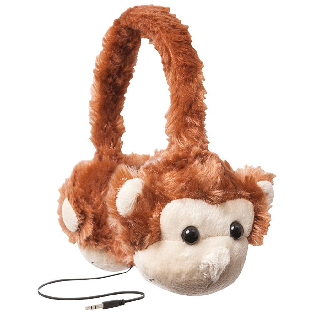 Retrak ETAUDFMNKY  - Animalz Monkey Over-the-Ear Headphones - Brown