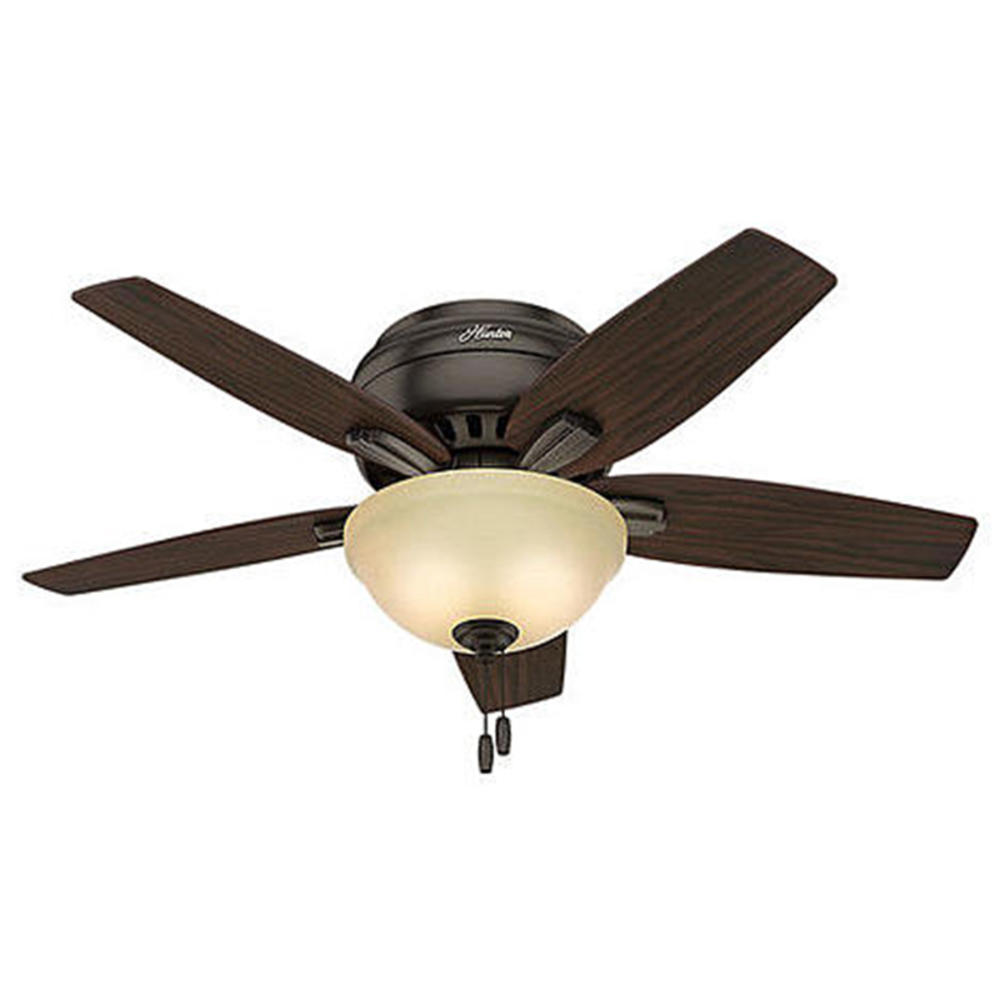 Hunter 51081 Newsome 42" 5-Blade Low-Profile Indoor Ceiling Fan with Light - Premier Bronze