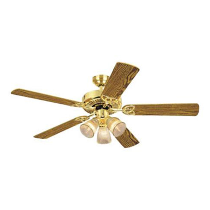 Sunset Lighting Westwind Ceiling Fan 52 In Polished Brass From