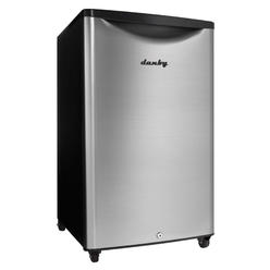 Danby DAR044A6BSLDBO 21"" Energy Star Compliant Compact Refrigerator with 4.4 cu. ft. Storage Capacity  Glass Shelves  Interior White