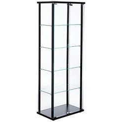 Coaster Home Furnish COASTER 5-Shelf Glass Curio Cabinet Black and Clear