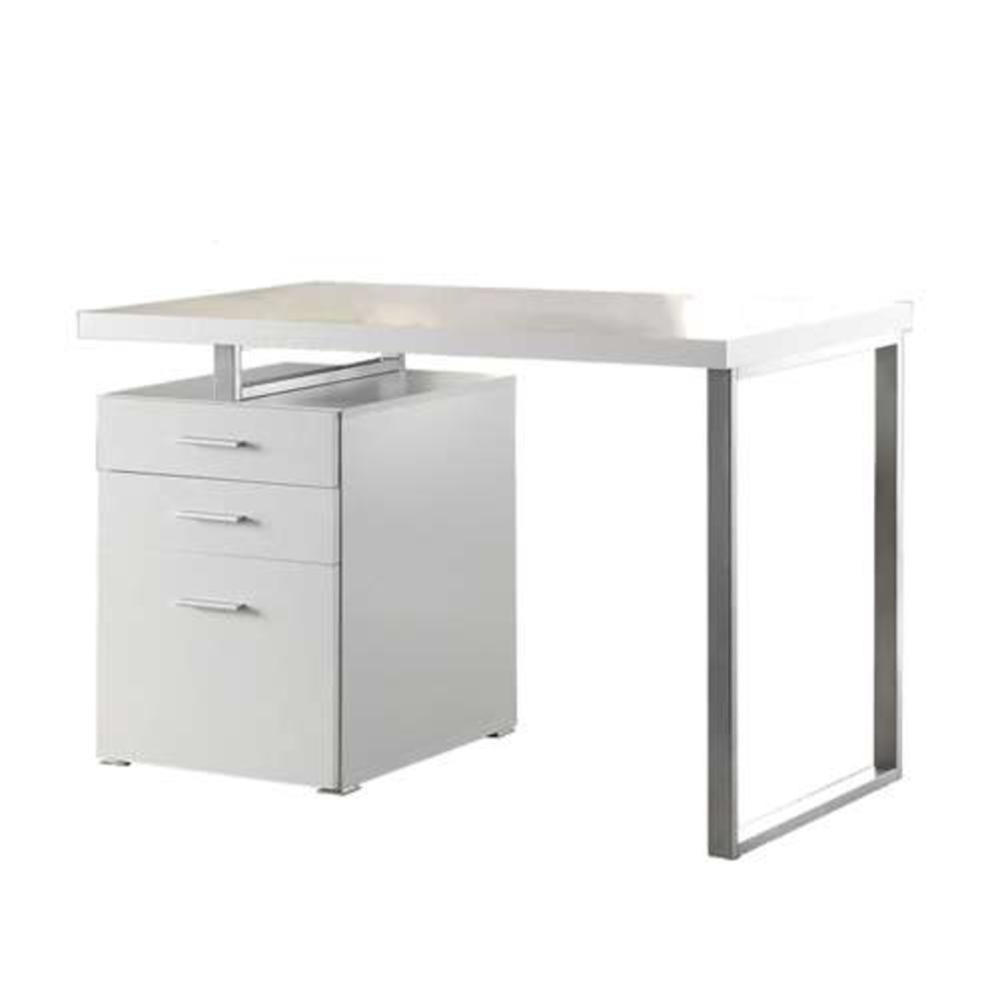 Coaster Hilliard Writing Desk with Filing White