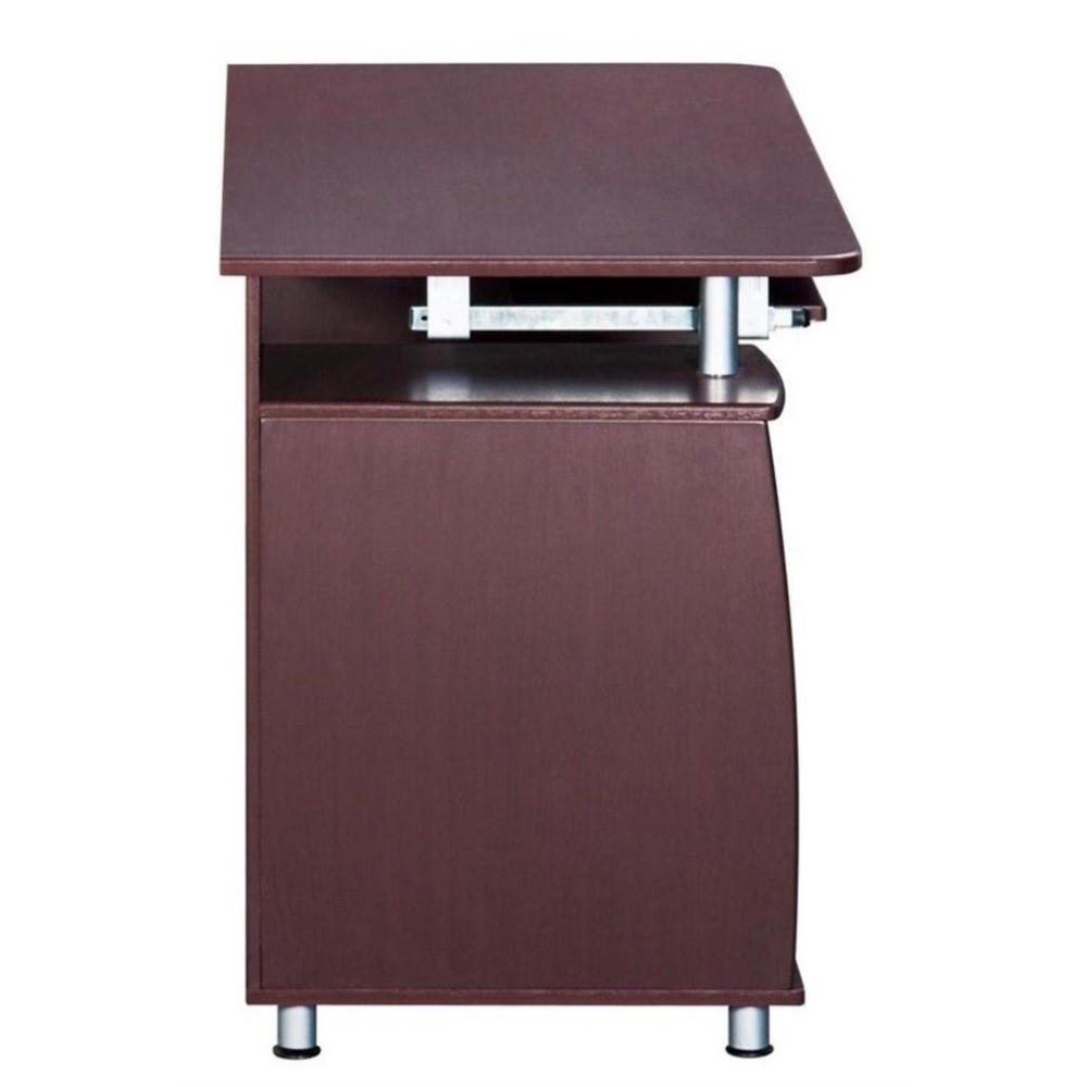 Techni Mobili Complete Computer Desk with File Cabinet - Chocolate