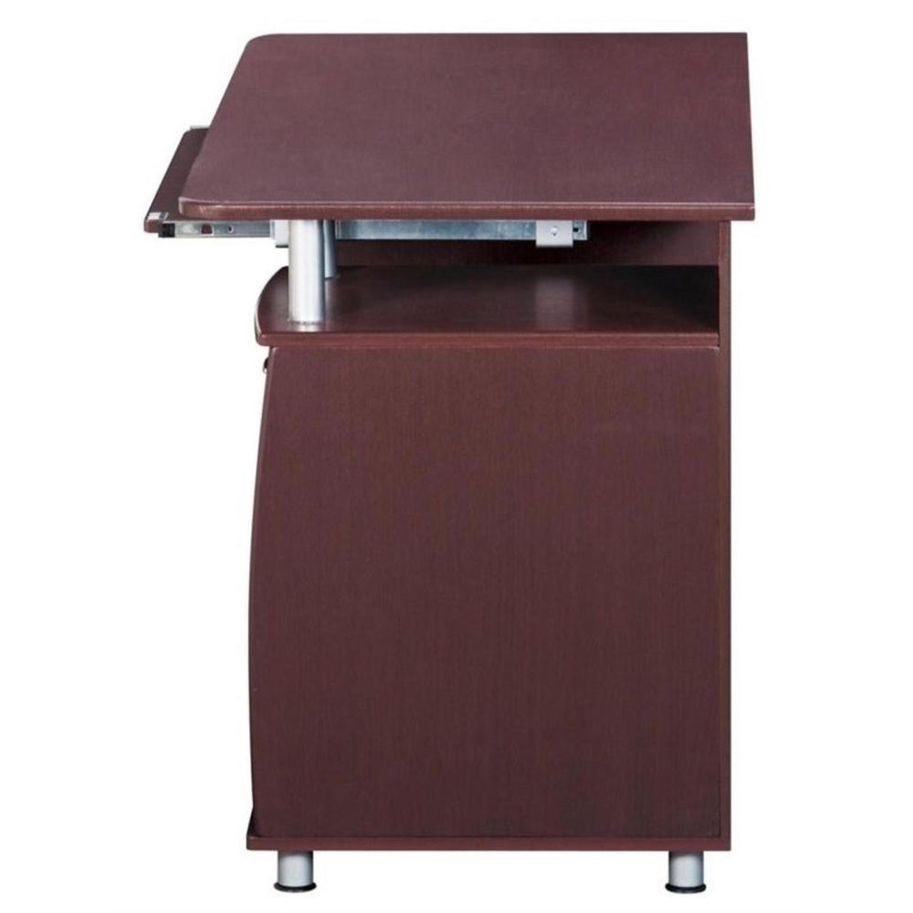 Techni Mobili Complete Computer Desk with File Cabinet - Chocolate
